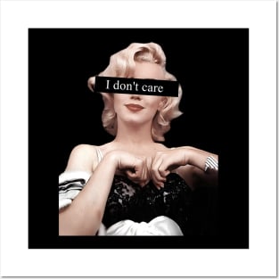 Marilyn Monroe I Don't Care Posters and Art